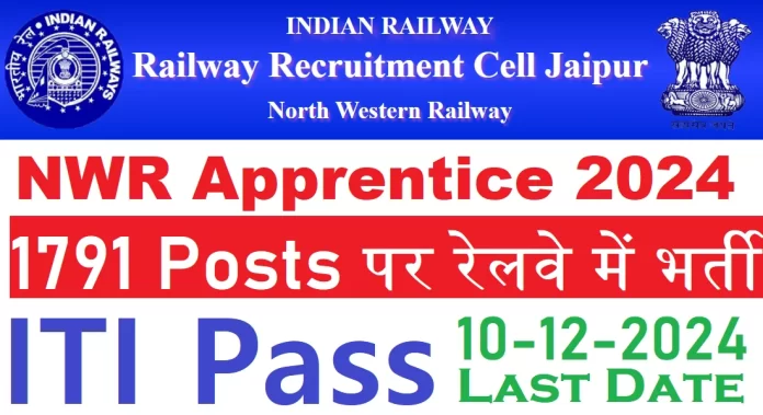 North Western Railway Apprentice Recruitment 2024