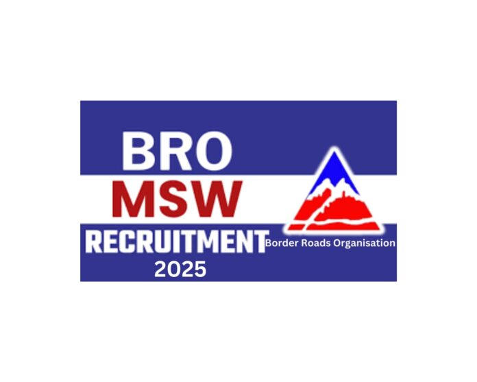 Border Roads Organisation (BRO) MSW Recruitment 2025