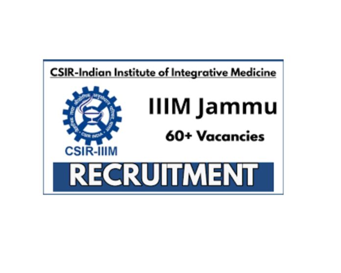 CSIR IIIM Jammu Recruitment 2025