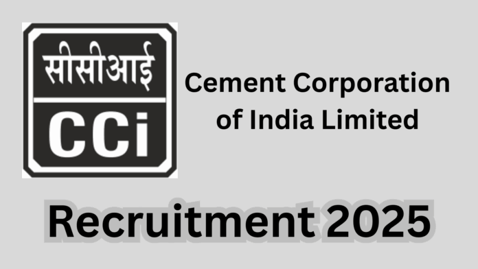 Cement Corporation of India Limited (CCI) Recruitment 2025: Online Application for 29 Engineer & Officer Vacancies