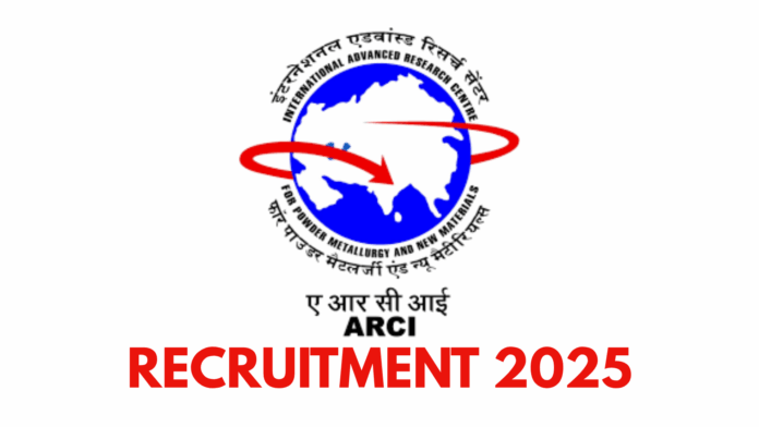 ARCI Scientist Recruitment 2025: Interested and eligible individuals can submit their applications online via the ARCI website by the deadline of 28th July 2025.