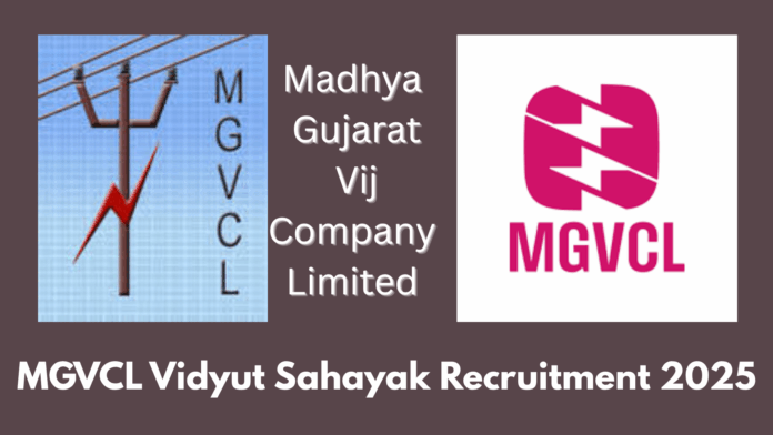 Madhya Gujarat Vij Company Limited (MGVCL) Vidyut Sahayak (Junior Engineer - Civil) Recruitment 2025