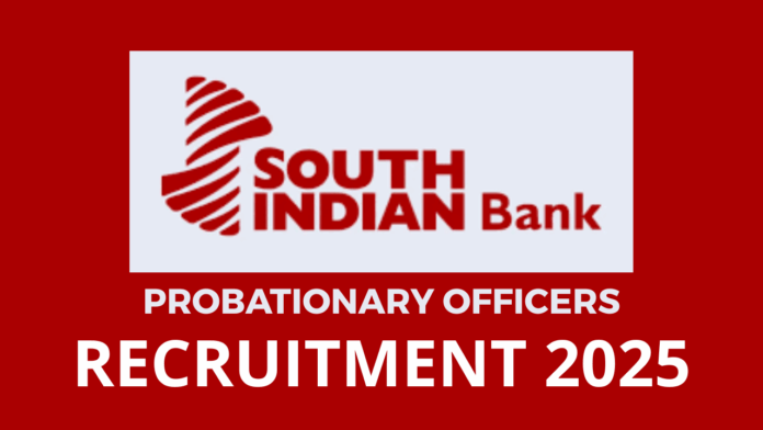 The online application form for the South Indian Bank PO CMA Vacancy 2025 will be accessible from 11th November 2025 to 19th November 2025.