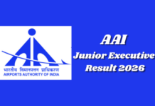 AAI Junior Executive Result 2026 Released, Check Details Here AAI Junior Executive Result 2026
