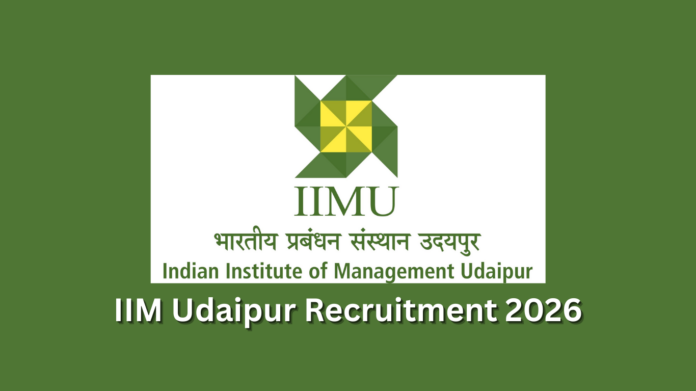 IIM Udaipur Administrative Officer IT Recruitment 2026